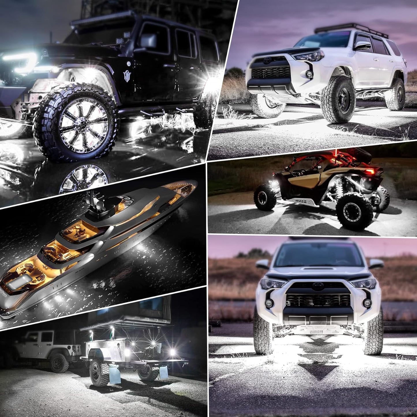 Platinum PURE WHITE 24 LED HIGH-INTENSITY ROCK LIGHTS 24 piece set