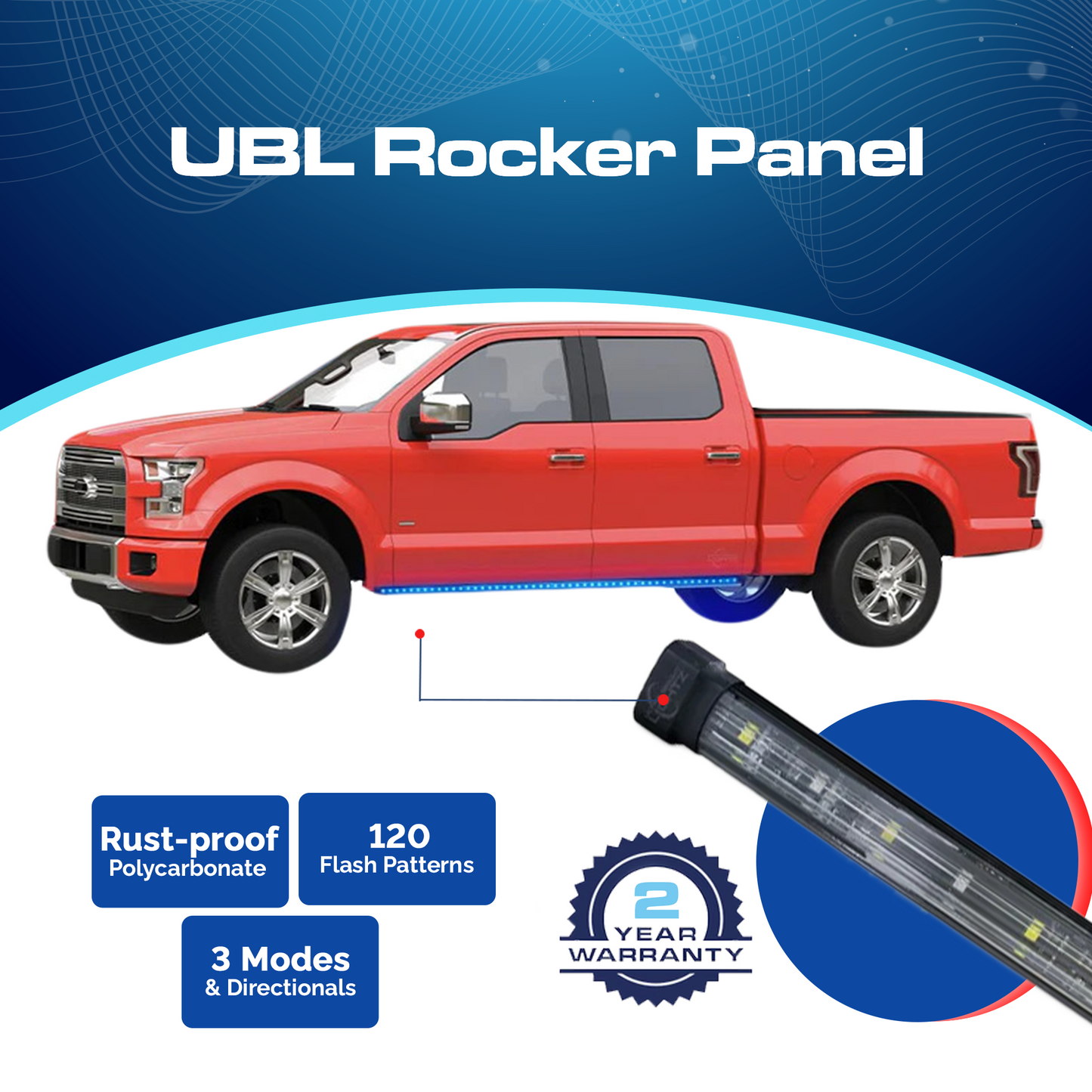 UBL LED Running Board Rocker Panel Light