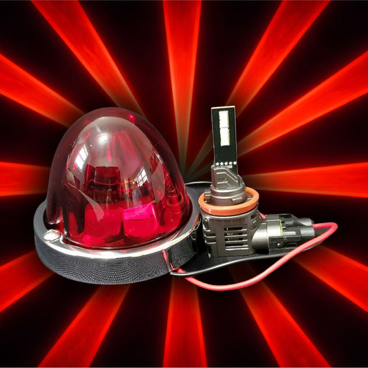 InfinityBEAM Single Color Red H11 Star Pattern Glass Watermelon Light