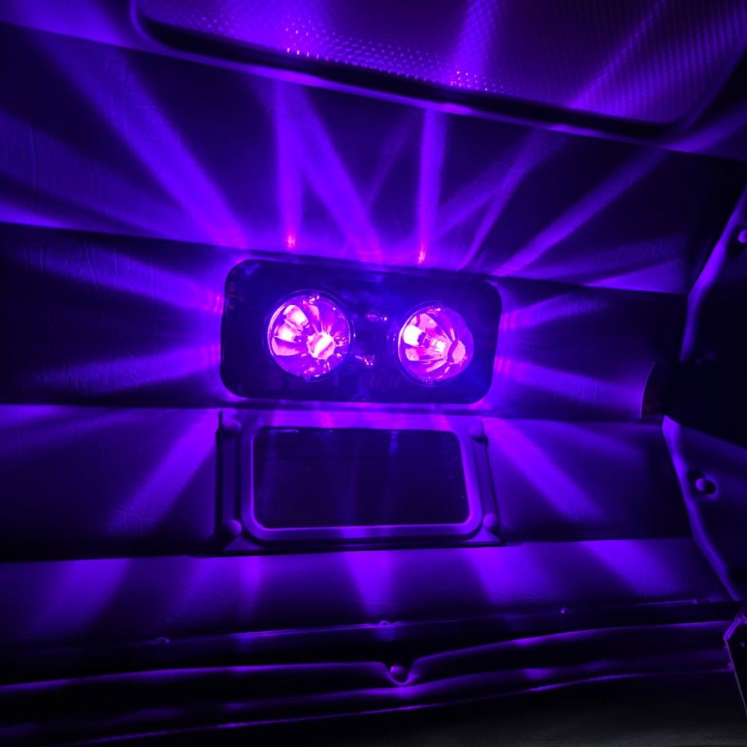 InfinityBEAM Dual Color Purple to Amber H11 Star Pattern Glass Watermelon Light