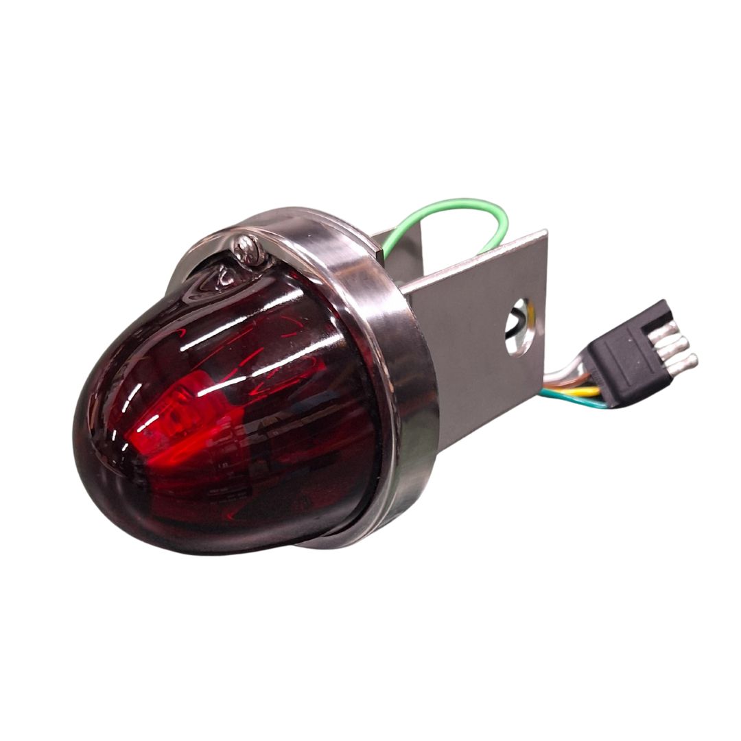 Heavy Duty Stainless Steel Trailer Hitch Mount Light Bracket with Red LED/Red Lens UltraBurst Light