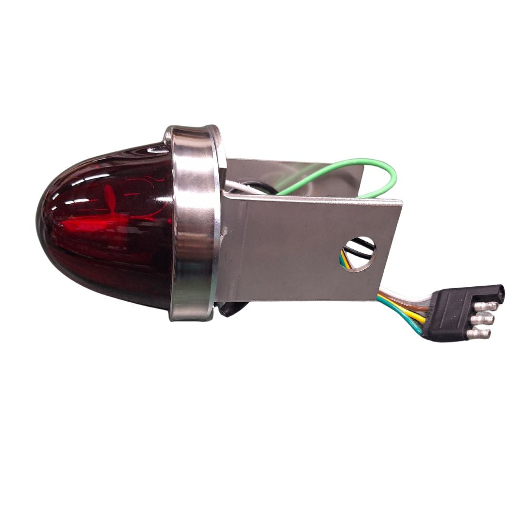 Heavy Duty Stainless Steel Trailer Hitch Mount Light Bracket with Red LED/Red Lens UltraBurst Light