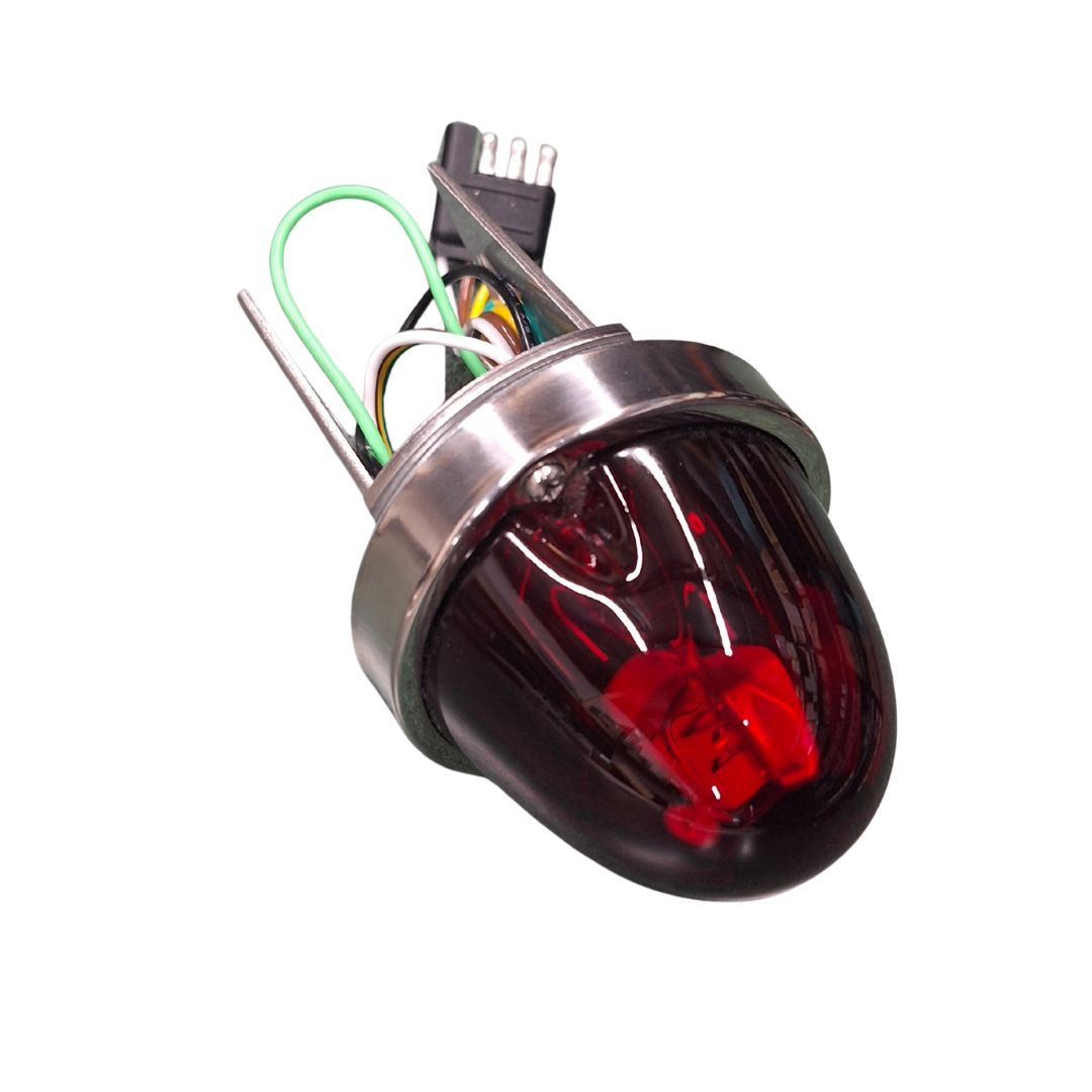 Heavy Duty Stainless Steel Trailer Hitch Mount Light Bracket with Red LED/Red Lens UltraBurst Light